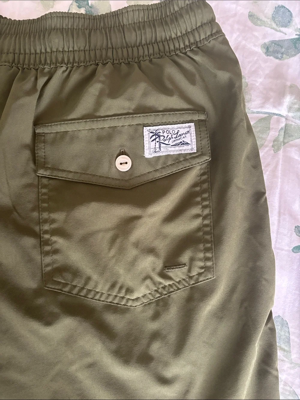 Polo by Ralph Lauren Olive Green Athletic Swim Shorts size medium